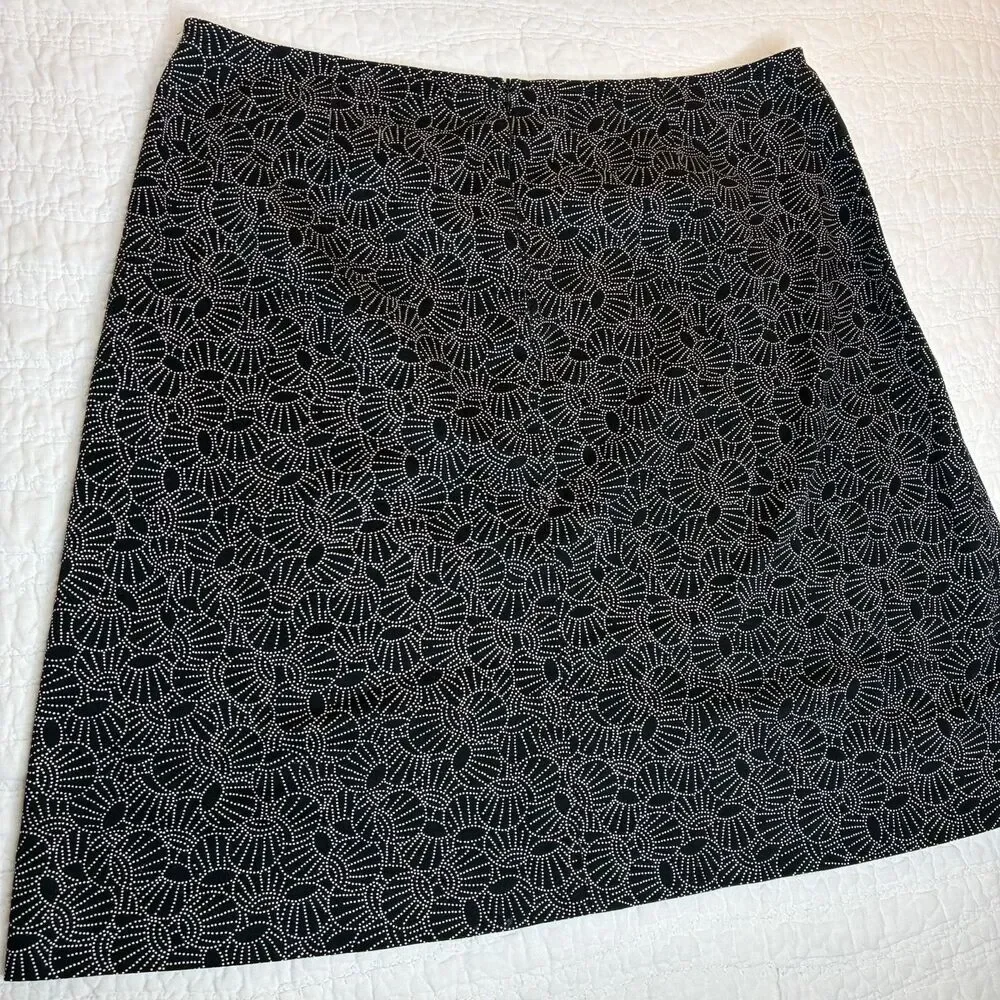 A-line Cotton Blend Skirt Sz 16 VTG Liz‎ Claiborne Classic Preppy Capsule Comfy